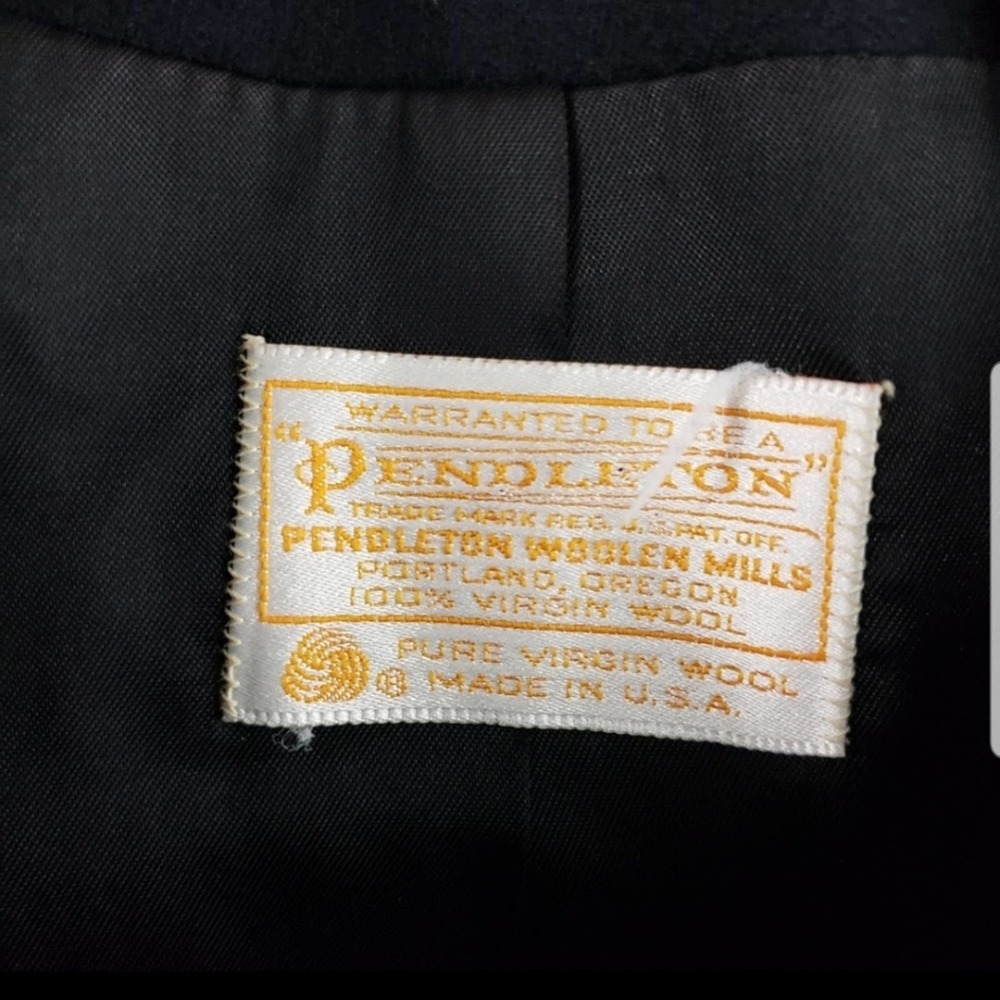 Pendleton Black Virgin Wool Blazer Button Jacket … - image 4